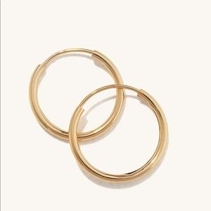 Meijuri 14mm 14k Gold Hoops